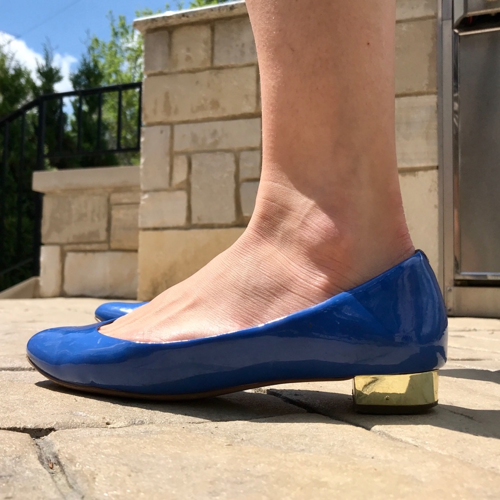 J.Crew Gold Heeled Ballet Flat